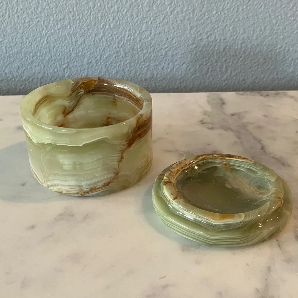 Green Onyx Decorative Trinket Box - Picture 2 of 11